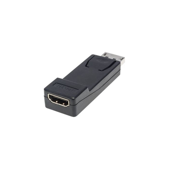 Manhattan DisplayPort 1.1 to HDMI Adapter, 1080p@60Hz, Male to Female,  Black, DP With Latch, Not Bi-Directional, Three Year Warranty, Polybag  (151993)